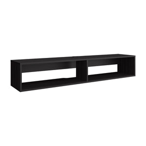 English Elm Fallston Wall-Mounted TV Stand Black — Sleek Floating Engineered Wood Media Console, Space-Saving Design B092P254738