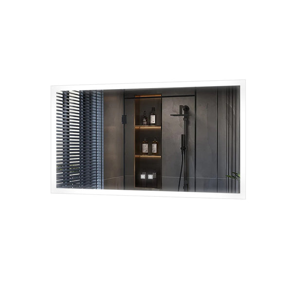 English Elm Aurorium Frameless Led Vanity Mirror with Defogger for Double Bathroom Walls B2731P478353