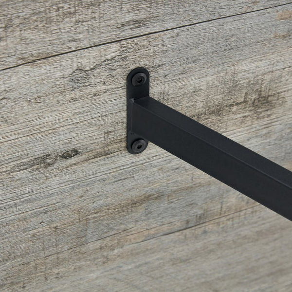 English Elm Table Set - Retro Minimalist Rectangular Dining Table With 6 Soft Chairs, Textured Top & Metal Legs W1151S03837-GIGA