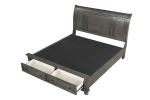 English Elm Meade Full Bed With Storage Drawers In Gray - Stylish, Durable Design For Compact Spaces & Comfort B078S00575