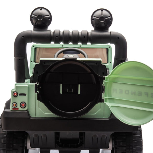 English Elm Licensed Land Rover Defender Ride on Car 24v Dual Motor with Parental Remote Green W1578P339063