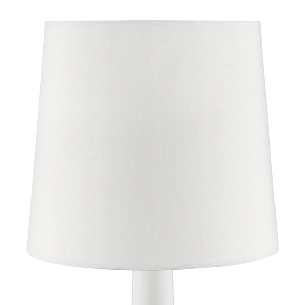 English Elm 17.25" Cheru Modern Mid-Century Touch Table Lamp – Powdered Metal Finish, 3-Way Touch-On, Sleek Decor White B072116252