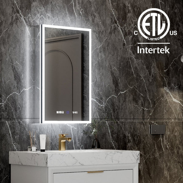 English Elm 20*32 Inch Led Medicine Cabinet with Anti-fog Gfci Outlet and Dimming Bathroom Mirror W637P349553