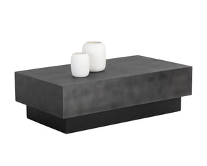 Sunpan Blakely Coffee Table - Bold Contemporary Design with Unique Handcrafted Details for Stylish Living Spaces Gunmetal