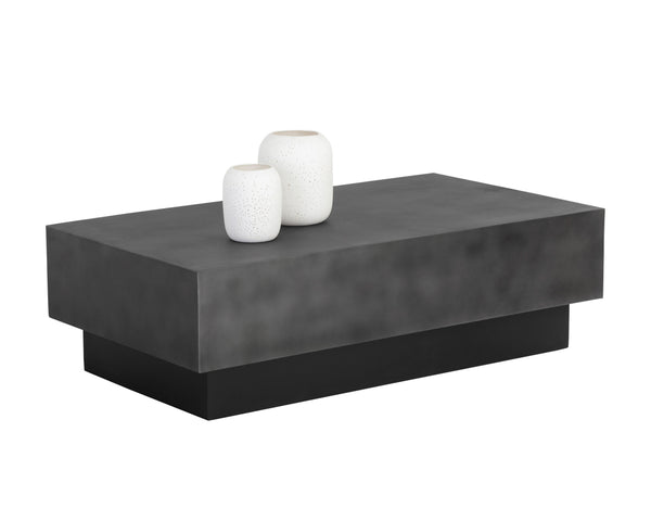 Sunpan Blakely Coffee Table - Bold Contemporary Design with Unique Handcrafted Details for Stylish Living Spaces Gunmetal