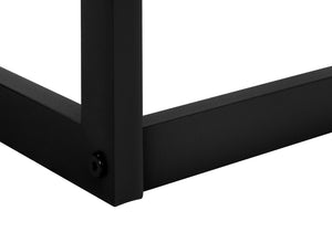 English Elm Ladder, Step Stool with Dark Taupe Laminate Treads and Matte Black Metal Frame B2710P219496