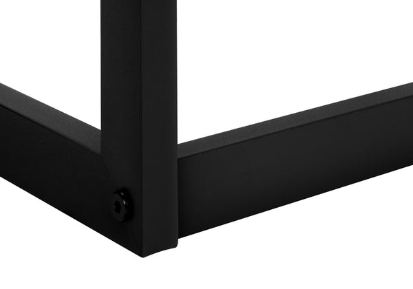 English Elm Ladder, Step Stool with Dark Taupe Laminate Treads and Matte Black Metal Frame B2710P219496