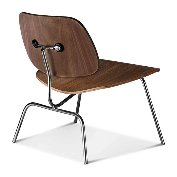 English Elm Molded Plywood Lounge Chair Mid-century Chrome Base Ergonomic Seat for Modern Living B353P345955