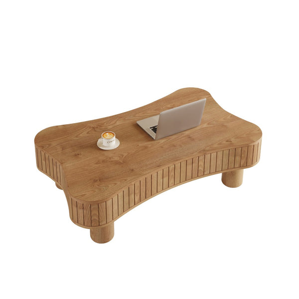 English Elm Lift Top Coffee Table with Fluted Panels Hidden Storage and Hydraulic Rise for Living Rooms W1445P317476