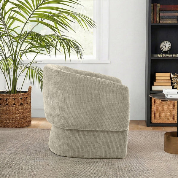 English Elm Wichita Chenille Lounge Chair with Sculpted Frame for Living Room or Bedroom B183P493699