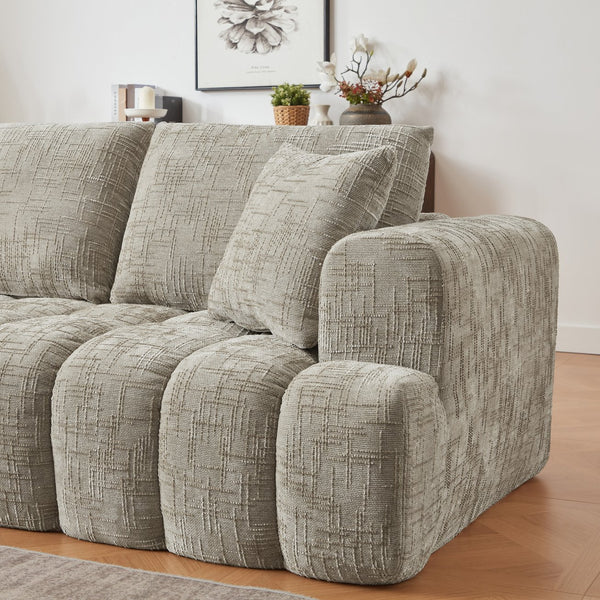 English Elm Chenille Oversized L-Shape Luxury Sectional Sofa - Minimalist Design For Comfort & Style, No Assembly! W2339S00041
