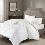 Madison Park Signature 1000 Thread Count Cotton Rich Casual Diamond Quilting Down Alternative Comforter MPS10-100 White