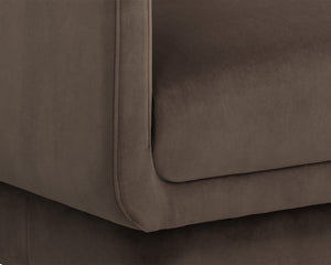 Sunpan Everton Lounge Chair - Classic Comfort with U-Shaped Arms and Floating Design for Modern Spaces Meg Dark Brown