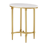 Madison Park Signature Bordeaux Traditional End Table MPS120-0124 White/Gold