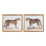 The Duel Coastal Cheetah Framed Graphic Wall Decor 2 Piece set