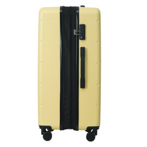 English Elm Luggage 5 Piece Hardside Abs Set with Front Access Carry on and Tsa Spinner Wheels Yellow N732P391557Y
