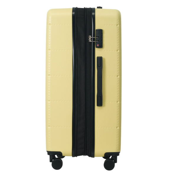 English Elm Luggage 5 Piece Hardside Abs Set with Front Access Carry on and Tsa Spinner Wheels Yellow N732P391557Y