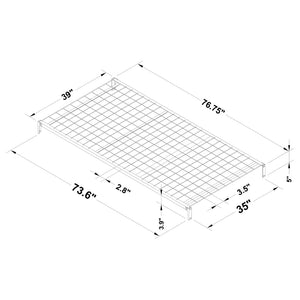 English Elm Sintra Twin Metal Link Spring Foundation for Bunk Beds with Airflow Grid Support B062P334669