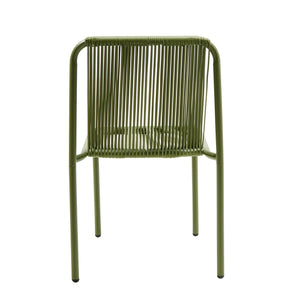 English Elm Christopher Knight Home® - Burgess Outdoor Stacking Dining Chair set of 4 — UV-Resistant PE Rattan with Iron Frame, Weatherproof Elegance Green 26.8 L x 22 W x 21.3 H N776P307914G
