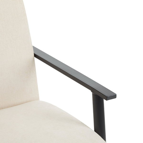 English Elm Christopher Knight Home® - 26.38" Modern Lounge Chair with Polyester Upholstery, Compact 26.4" Width, Metal Frame for Living Room Beige N767P236501B