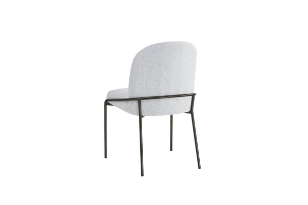 English Elm 7 Piece Oval Rubberwood Dining Set Seats Six with Upholstered Gray Farmhouse Chairs N762P396360D_N762P288935E6