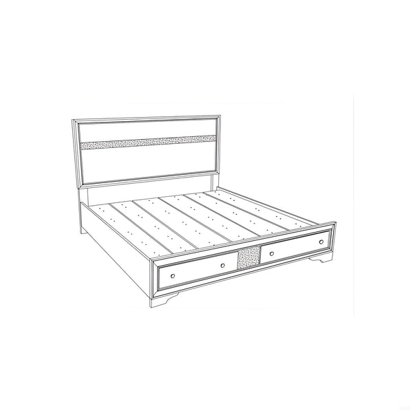 English Elm Madrid Queen Bed In Sleek Black With Built-In Storage, Modern Design & Durable Wood Finish B078S00619