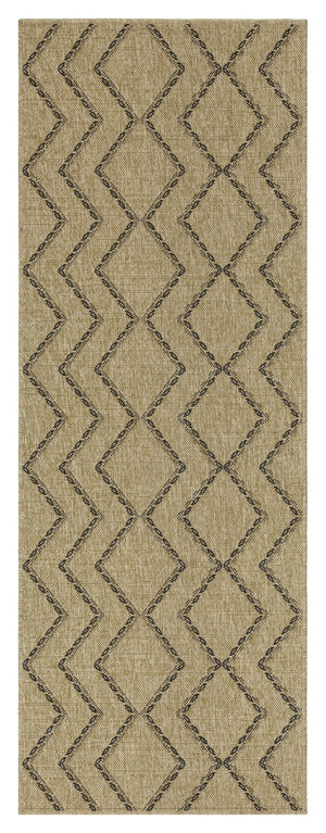English Elm Earth Jute/Black 7'10" X 10'3" Indoor/Outdoor Area Rug - Durable, Stylish, Easy-Care For Any Space B186P198838