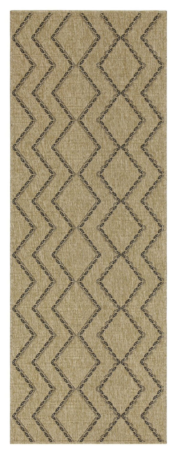 English Elm Earth Jute/Black Indoor/Outdoor Area Rug 5'3" X 7'3" – Durable, Stylish, Easy-Care For Any Space B186P198839