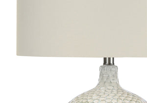 English Elm Lighting, Contemporary 28" Cream Ceramic Table Lamp With Ivory Shade – Elegant & Versatile Design B2710P220074