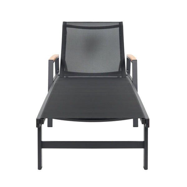English Elm Christopher Knight Home® - Oxton Chaise Lounge - Stylish Outdoor Relaxation With Adjustable Recline & Durable Mesh Comfort N775P210702B