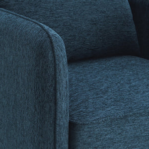 OSP Home Furnishings Newhaven Contemporary Accent Chair with Black Metal Legs for Modern Living Rooms Navy NWN-S76