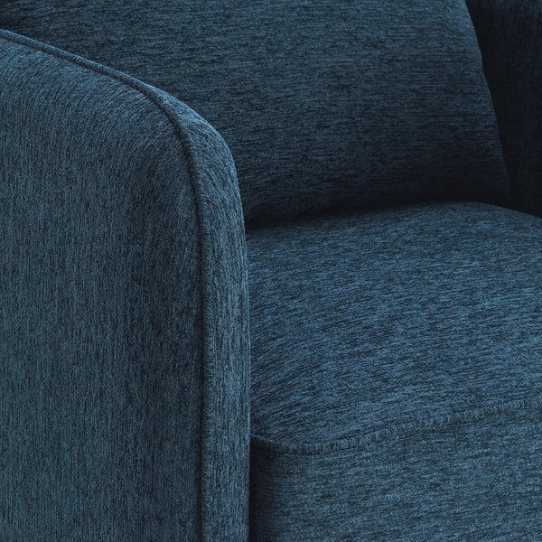 OSP Home Furnishings Newhaven Contemporary Accent Chair with Black Metal Legs for Modern Living Rooms Navy NWN-S76