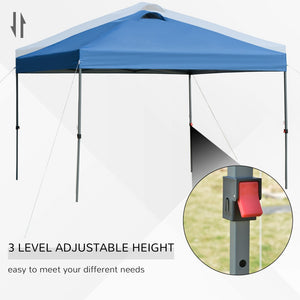 English Elm Outsunny 10' X 10' Instant Pop Up Canopy Tent – Adjustable Height, Portable Sun Shelter For Outdoor Fun W2225P200699-GIGA