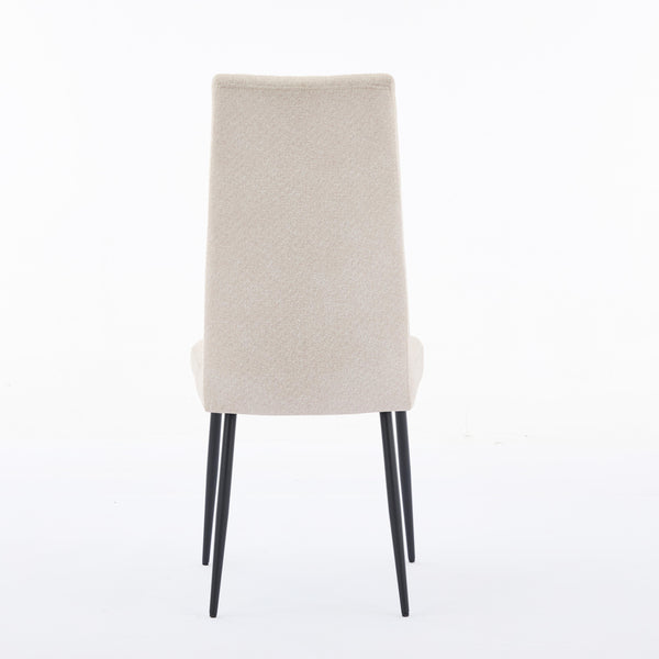 English Elm Adjustable Beige Velvet Dining Chair Set Of 2 - Modern Minimalist Design For Kitchen & Restaurant W3615P340447