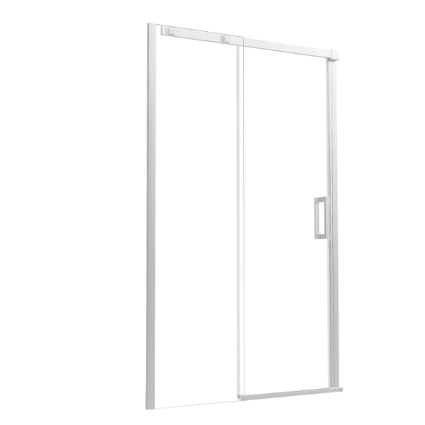 English Elm 44--48" Sliding Tempered Glass Shower Door Brushed Nickel Frameless Spa Bath W637P382566