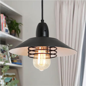English Elm Farmhouse Black Pendant Light Adjustable Dimmable Metal Edison Fixture for Kitchen Island Dining Room T3177P284004