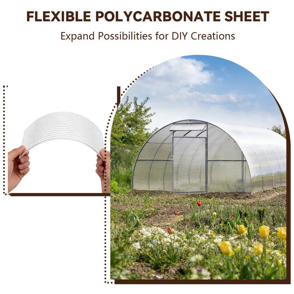 English Elm 4' 4ft Twin Wall Polycarbonate Panels Uv Blocking Insulated Greenhouse Roofing 10 Pack W3213P458677