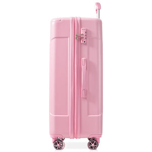 English Elm Hardshell Abs Checked Suitcase with 360 Spinner Wheels Expandable Tsa Lock 28 Inch Pink N730P296747P