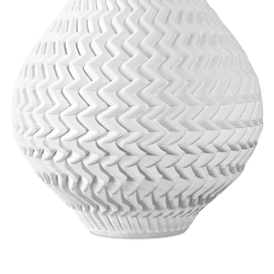Plisse Contemporary 3D-Printed Ceramic Vase - A Timeless Blend of Modern Design and Artisan Craftsmanship