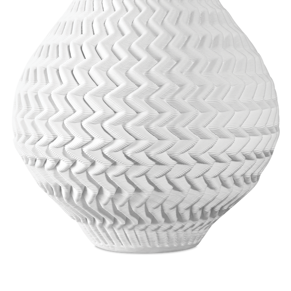 Plisse Contemporary 3D-Printed Ceramic Vase - A Timeless Blend of Modern Design and Artisan Craftsmanship