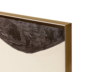 Sunpan ROAD Trip Hand-Painted Abstract Art - 40" x 60" Bronze Framed Canvas with Earthy Elegance II A0412