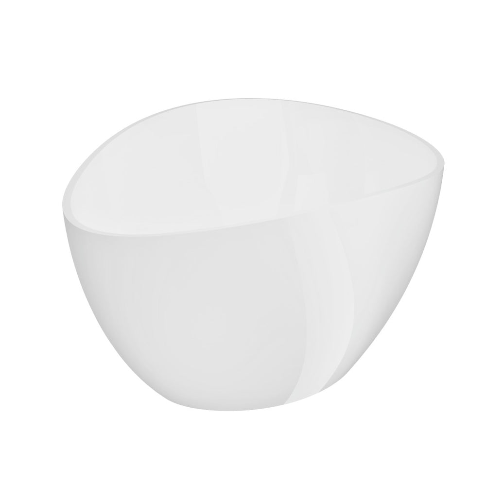English Elm 63" Freestanding Engineered Stone Resin Soaking Tub Glossy Ergonomic Contemporary Bath W1573P290713
