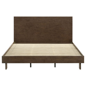 English Elm Hemlock Architectural Platform Bed Warm Wood Grain Headboard for Master Suite B062S01534