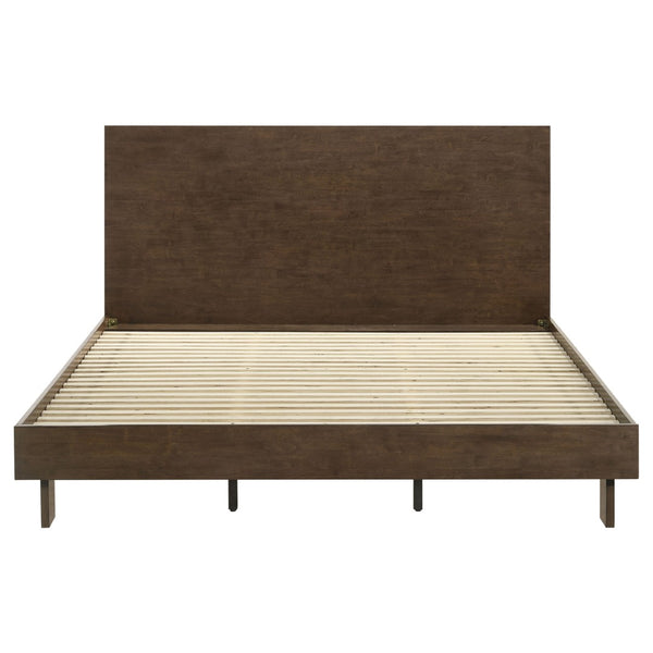 English Elm Hemlock Architectural Platform Bed Warm Wood Grain Headboard for Master Suite B062S01534