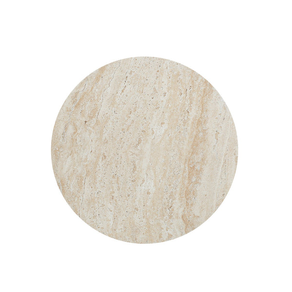 English Elm Christopher Knight Home® - Outdoor Lightweight Concrete MGO Side Table End Table - Modern Travertine Accent for Indoor/Outdoor Use Beige N773P210980Z