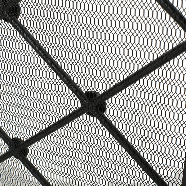 English Elm Christopher Knight Home® - FIRE Black Iron Fireplace Screen 34x31x4.5 Protective Mesh Guard Heat-Resistant Durable Design 61128.00