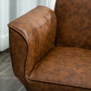 English Elm PawHut Foldable Pet Sofa Couch with PU Leather, Elevated Legs & Thick Sponge Pad for Comfort and Durability Brown W2225P217296