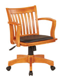 OSP Home Furnishings Deluxe Wood Banker's Chair Fruitwood Black