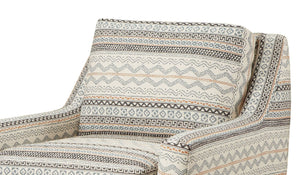 English Elm Transitional High Back Stripe Chair with Rolled Arms for Coastal Comfort and Supportive Seating Appeal Multi 34 L x 36 W x 30 H B2741P376977