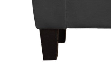 English Elm Mila 55" Black Velvet Ottoman Bench with Storage Box, Solid Wood Legs, Full Foam Seat, 16.5"H B06177975